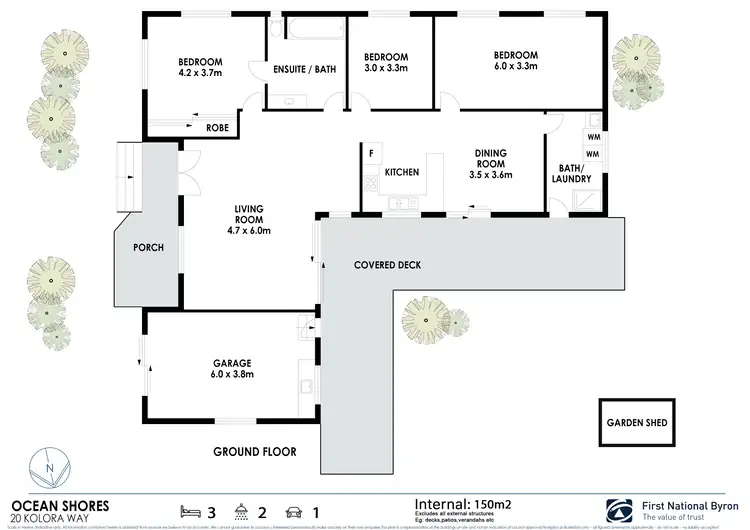 Floorplan of Homely house listing, 20 Kolora Way, Ocean Shores NSW 2483