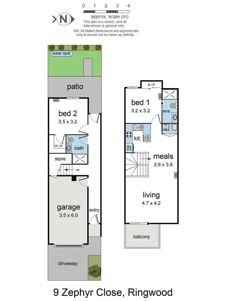 Floorplan of Homely townhouse listing, 9 Zephyr Close, Ringwood VIC 3134