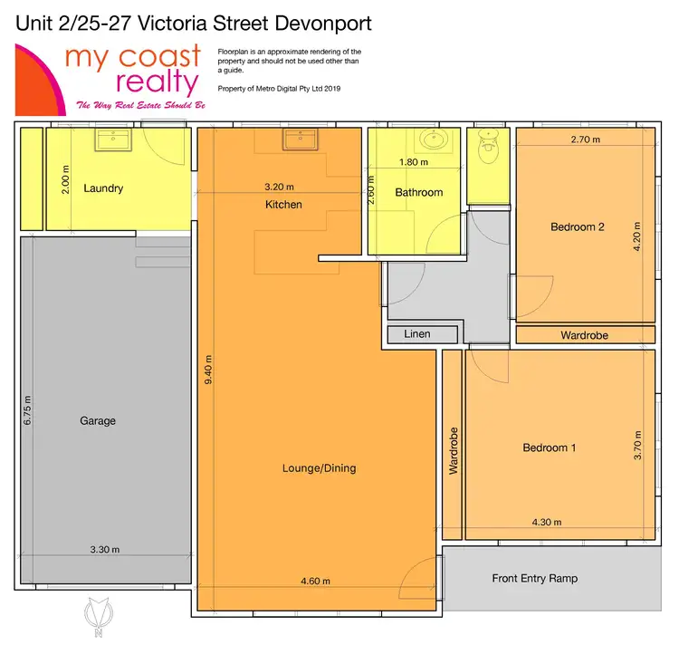 Floorplan of Homely unit listing, 2/25 Victoria Street, Devonport TAS 7310