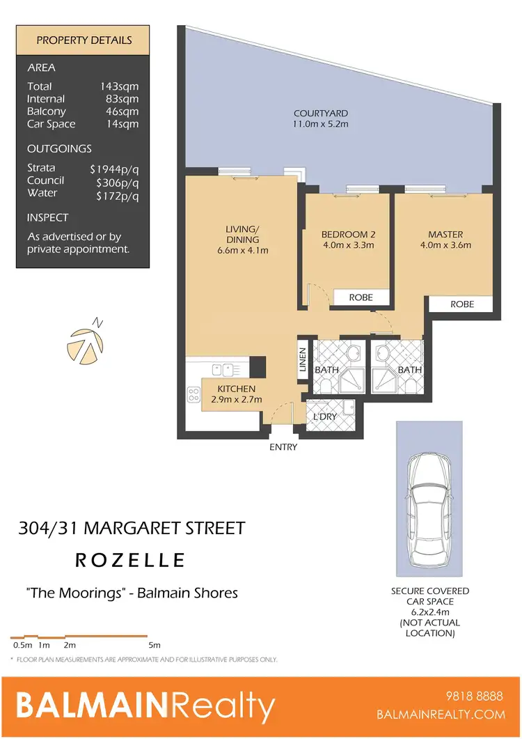 Floorplan of Homely apartment listing, 304/31 Margaret Street, Rozelle NSW 2039