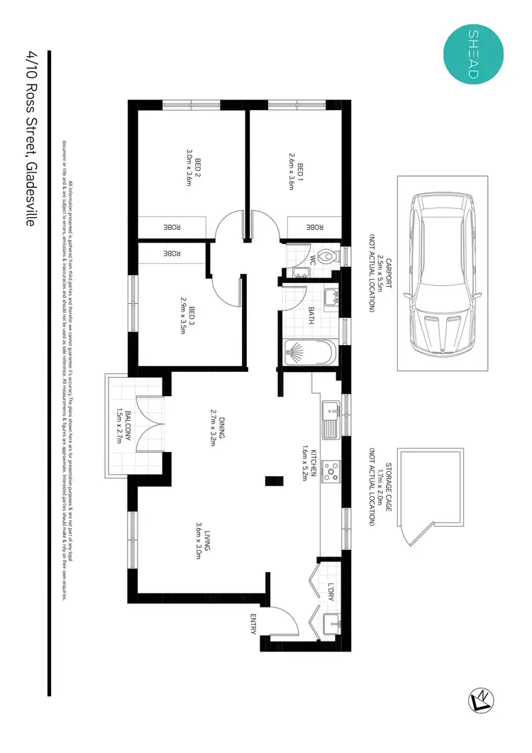 Floorplan of Homely apartment listing, 4/10 Ross Street, Gladesville NSW 2111