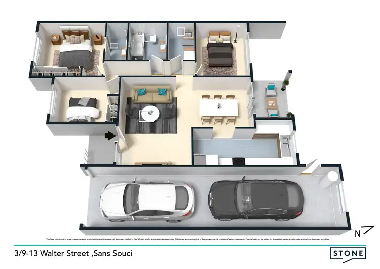 Floorplan of Homely villa listing, 3/9-13 Walter Street, Sans Souci NSW 2219