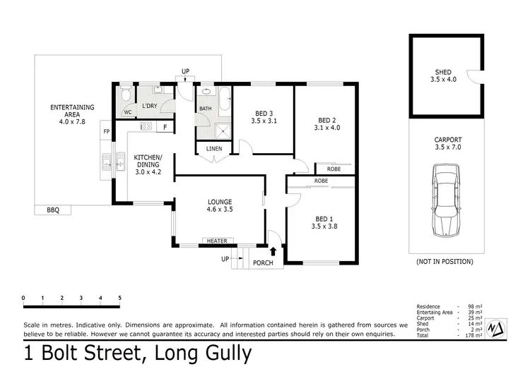 Floorplan of Homely house listing, 1 Bolt Street, Long Gully VIC 3550