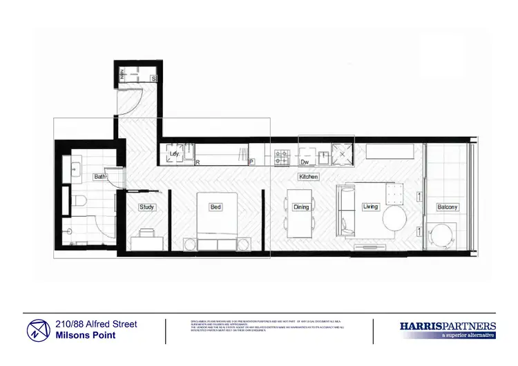 Floorplan of Homely apartment listing, 210/88 Alfred Street, Milsons Point NSW 2061