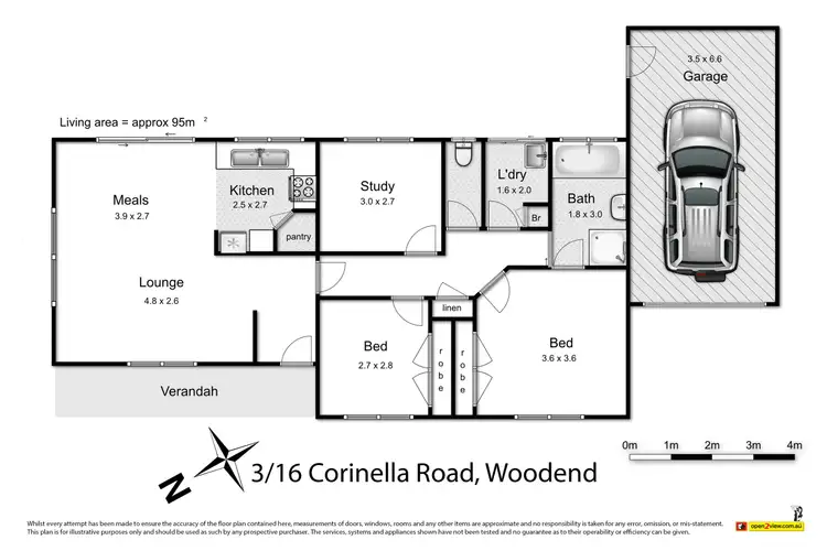 Floorplan of Homely unit listing, 3/16 Corinella Road, Woodend VIC 3442