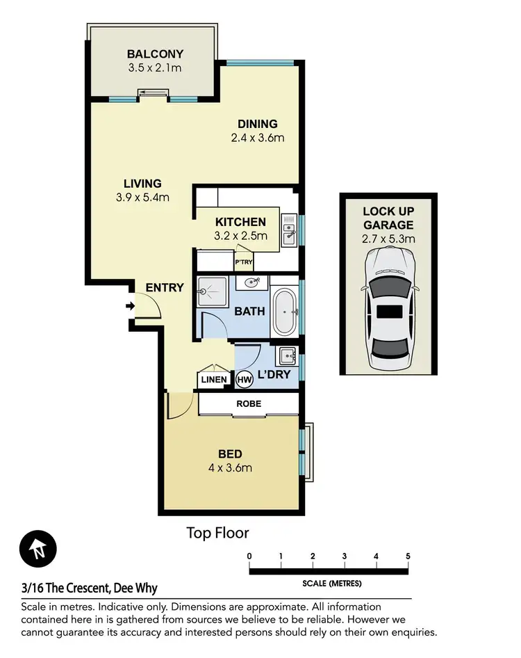 Floorplan of Homely apartment listing, 3/16 The Crescent, Dee Why NSW 2099