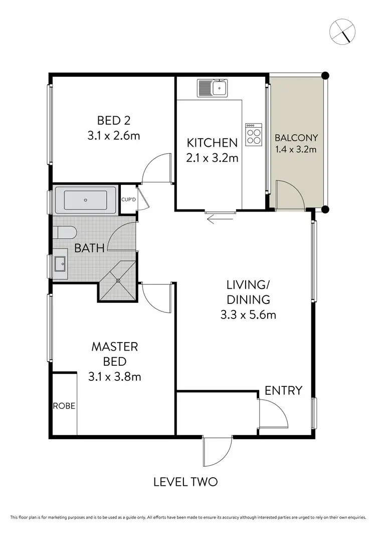 Floorplan of Homely apartment listing, 14/23-25 Gower Street, Summer Hill NSW 2130