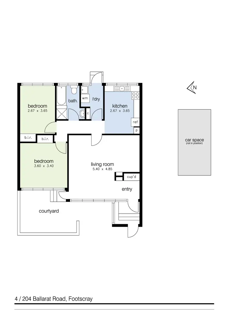 Floorplan of Homely villa listing, 4/204 Ballarat Road, Footscray VIC 3011