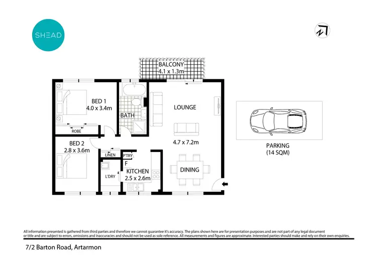 Floorplan of Homely apartment listing, 7/2 Barton Road, Artarmon NSW 2064