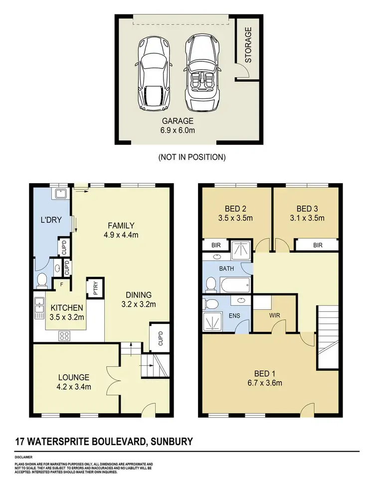 Floorplan of Homely house listing, 17 Watersprite Boulevard, Sunbury VIC 3429