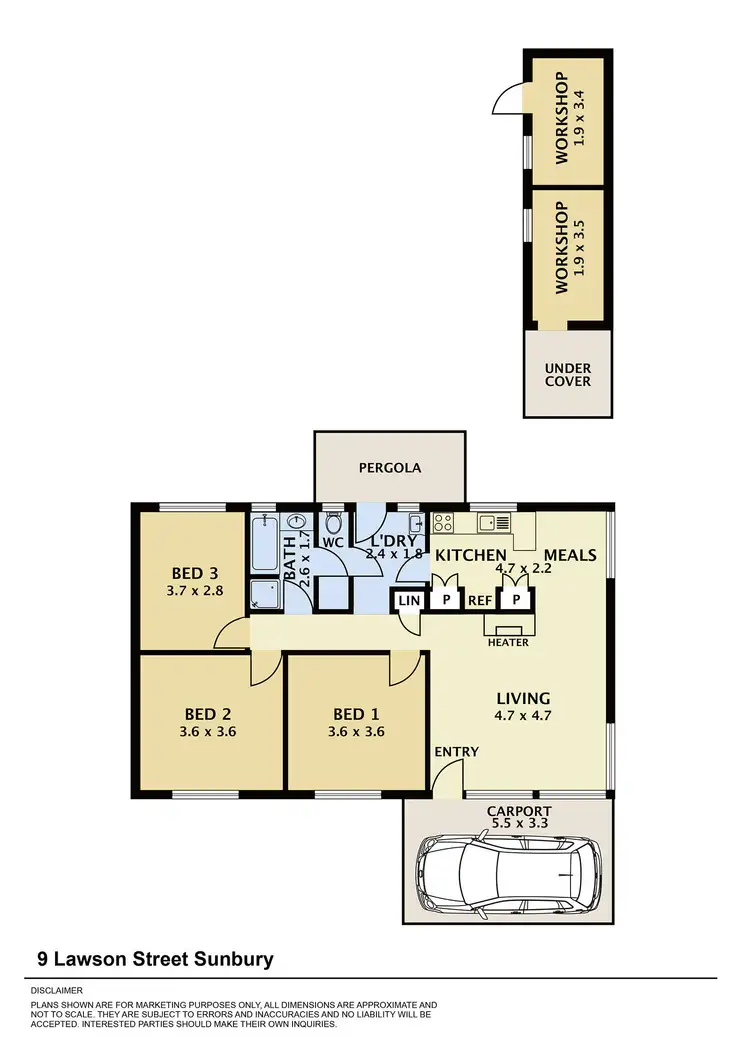Floorplan of Homely house listing, 9 Lawson Street, Sunbury VIC 3429