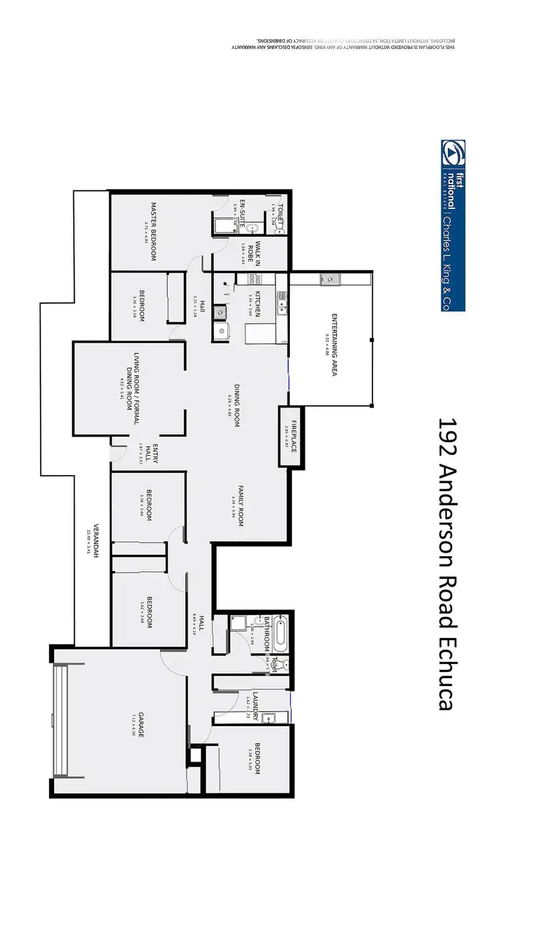 Floorplan of Homely house listing, 192 Anderson Road, Echuca VIC 3564