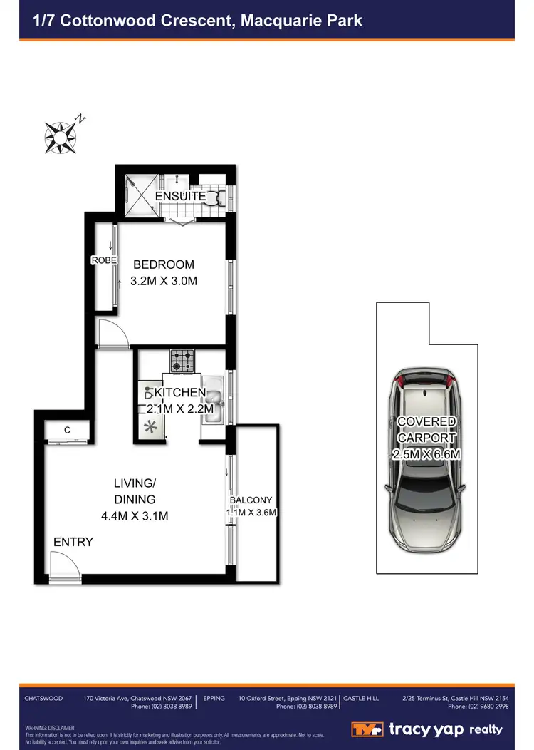 Floorplan of Homely apartment listing, 1/7 Cottonwood Crescent, Macquarie Park NSW 2113