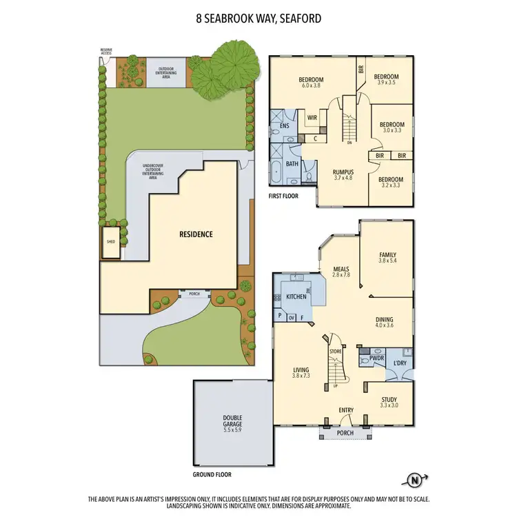 Floorplan of Homely house listing, 8 Seabrook Way, Seaford VIC 3198