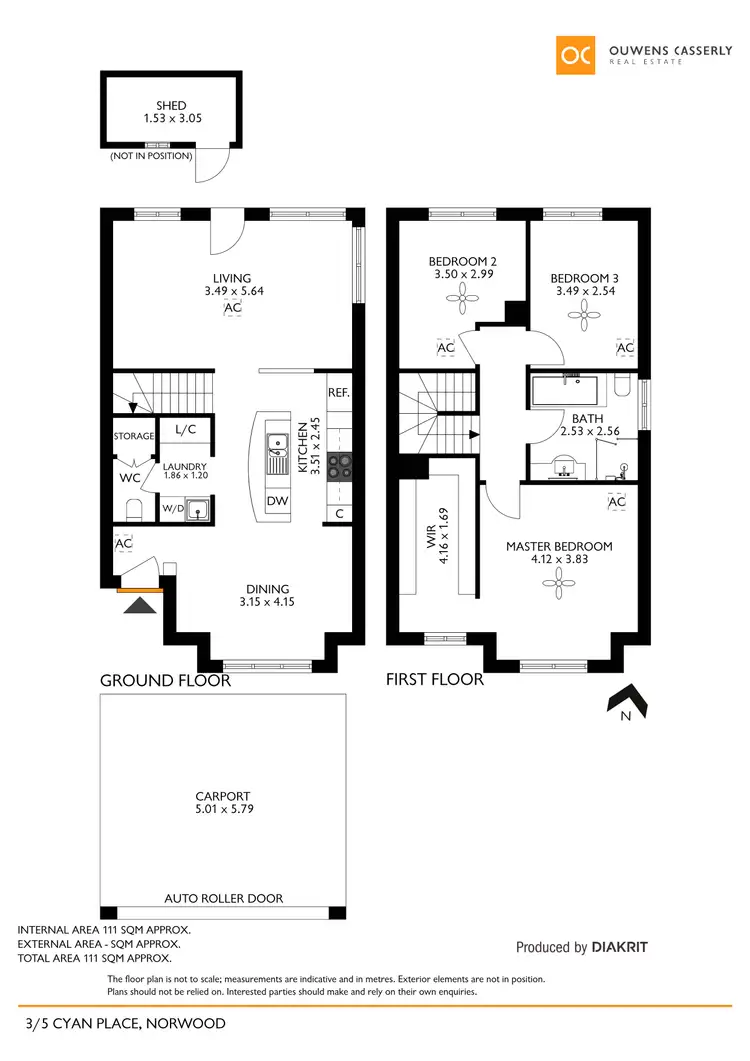 Floorplan of Homely townhouse listing, 3/5 Cyan Place, Norwood SA 5067