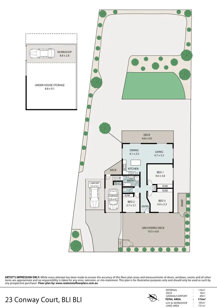 Floorplan of Homely house listing, 23 Conway Court, Bli Bli QLD 4560