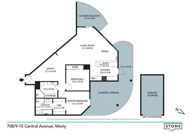 Floorplan of Homely apartment listing, 708/9-15 Central Avenue, Manly NSW 2095