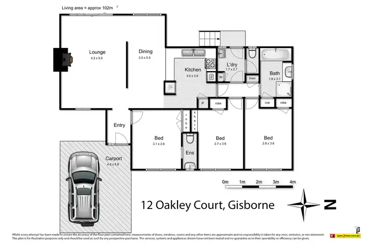 Floorplan of Homely house listing, 12 Oakley Court, Gisborne VIC 3437