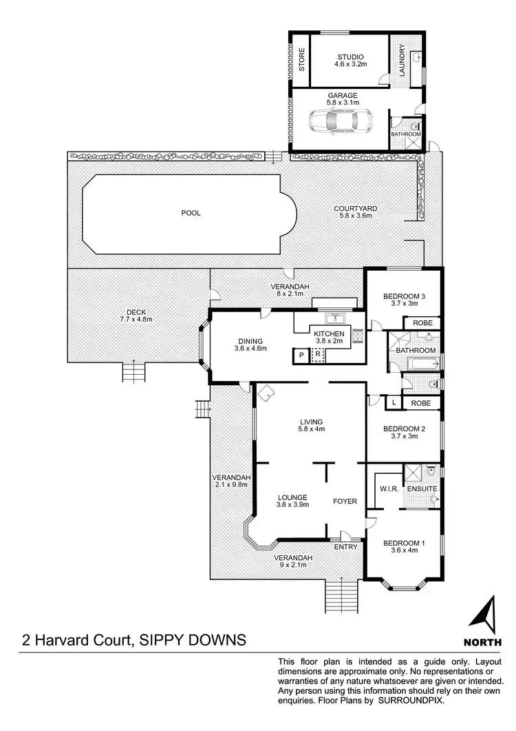 Floorplan of Homely house listing, 2 Harvard Court, Sippy Downs QLD 4556