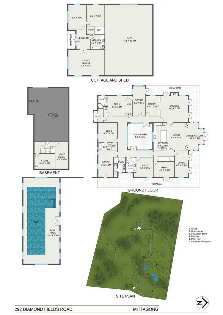 Floorplan of Homely rural property listing, 292 Diamond Fields Road, Mittagong NSW 2575