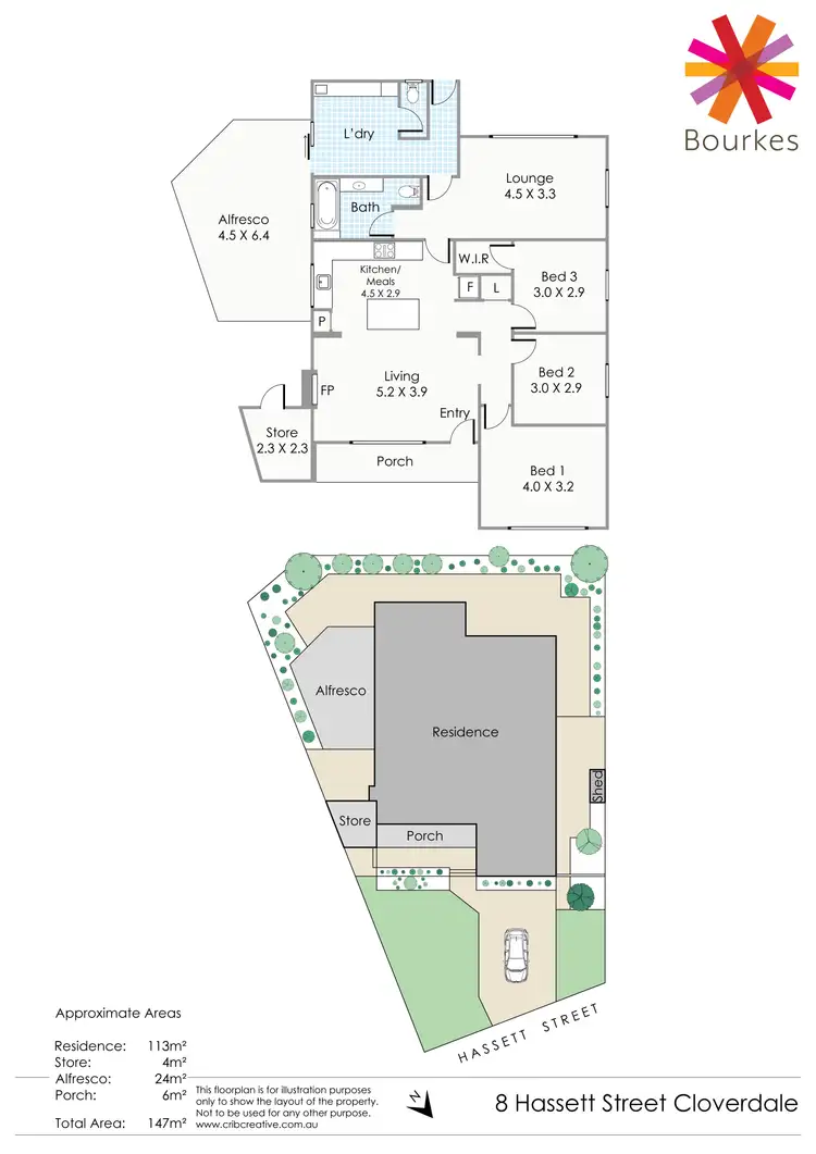 Floorplan of Homely house listing, 8 Hassett Street, Cloverdale WA 6105