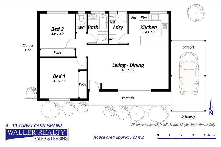 Floorplan of Homely unit listing, 4/19 Adams Street, Castlemaine VIC 3450