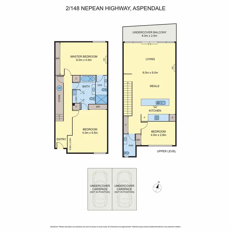 Floorplan of Homely townhouse listing, 2/148 Nepean Highway, Aspendale VIC 3195