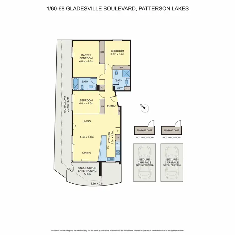 Floorplan of Homely apartment listing, 1/60-68 Gladesville Boulevard, Patterson Lakes VIC 3197