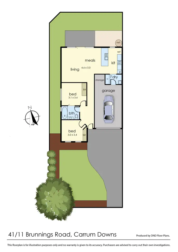 Floorplan of Homely unit listing, 41/11 Brunnings Road, Carrum Downs VIC 3201