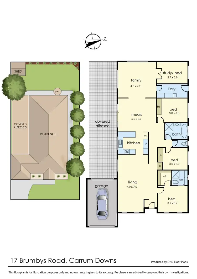 Floorplan of Homely house listing, 17 Brumbys Road, Carrum Downs VIC 3201