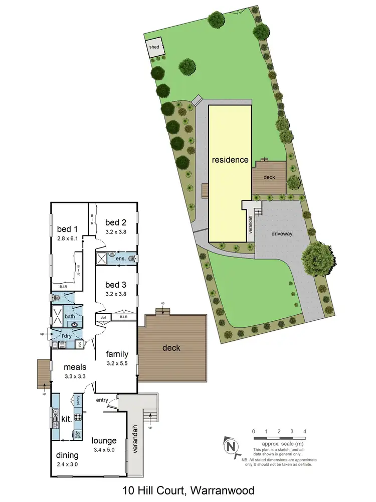 Floorplan of Homely house listing, 10 Hill Court, Warranwood VIC 3134
