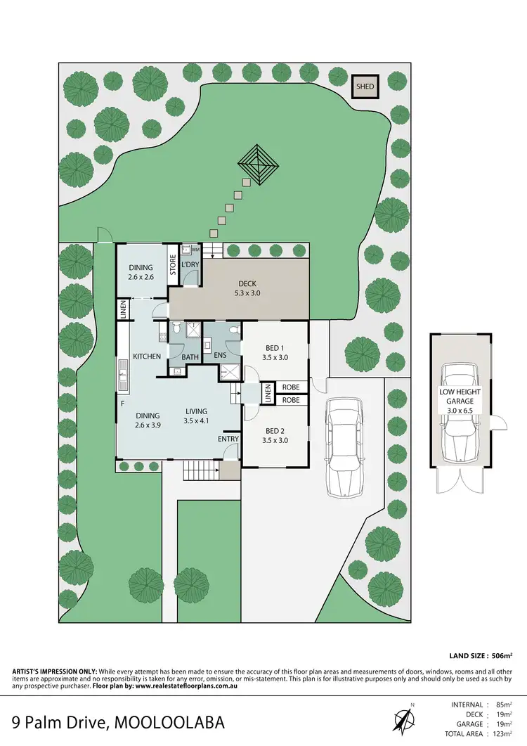Floorplan of Homely house listing, 9 Palm Drive, Mooloolaba QLD 4557