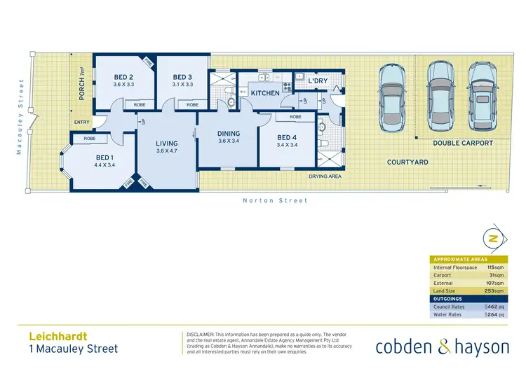 Floorplan of Homely house listing, 1 Macauley Street, Leichhardt NSW 2040