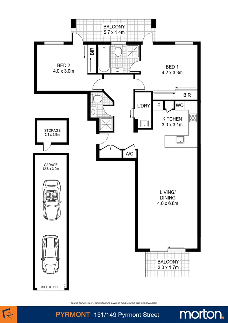 Floorplan of Homely apartment listing, 151/149 Pyrmont Street, Pyrmont NSW 2009
