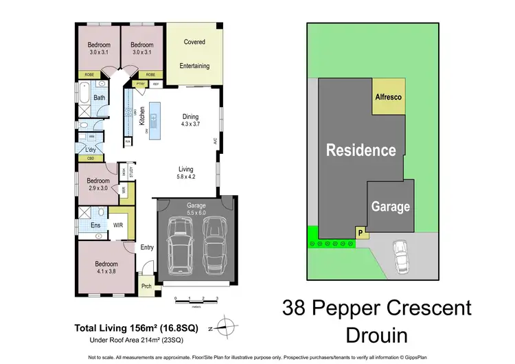 Floorplan of Homely house listing, 38 Pepper Crescent, Drouin VIC 3818