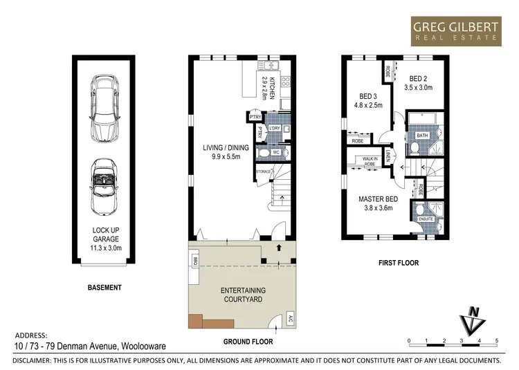 Floorplan of Homely townhouse listing, 10/73-79 Denman Avenue, Woolooware NSW 2230
