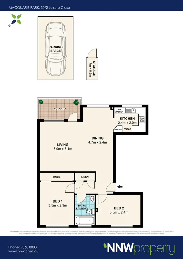 Floorplan of Homely unit listing, 30/2 Leisure Close, Macquarie Park NSW 2113