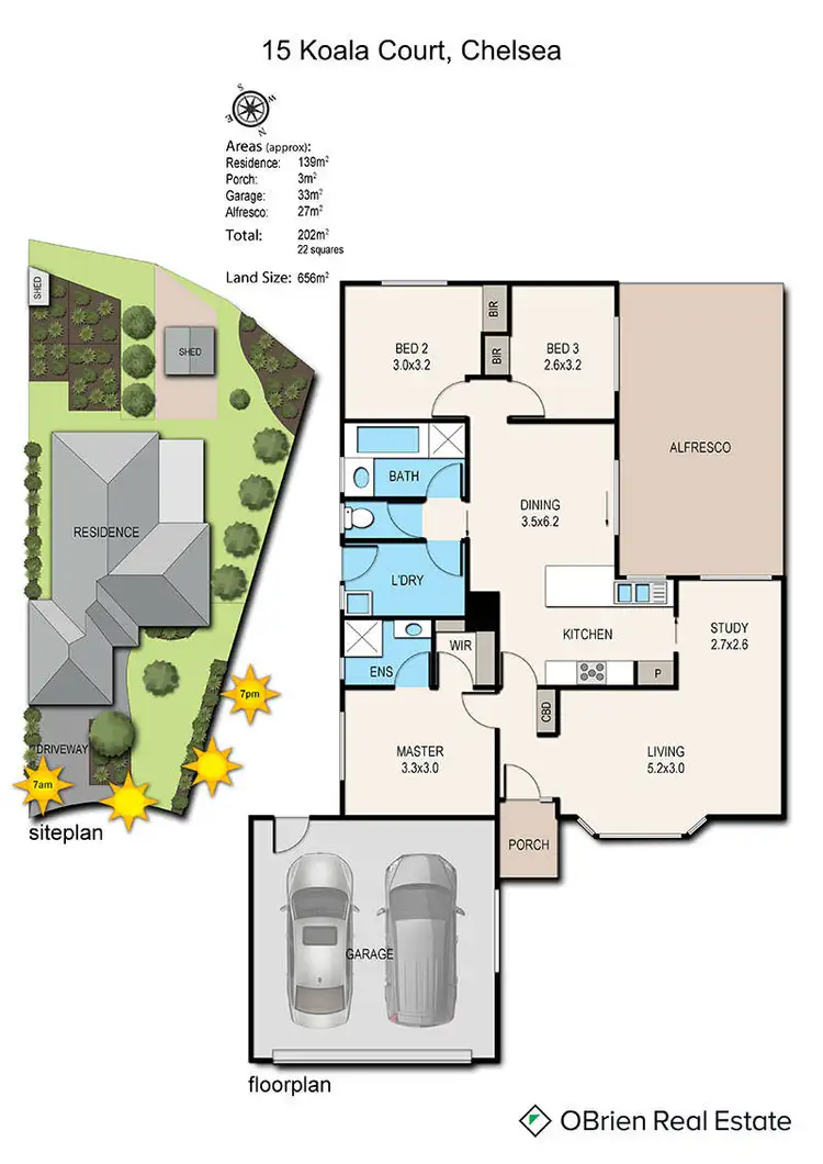 Floorplan of Homely house listing, 15 Koala Court, Chelsea VIC 3196