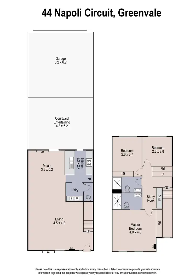 Floorplan of Homely townhouse listing, 44 Napoli Circuit, Greenvale VIC 3059