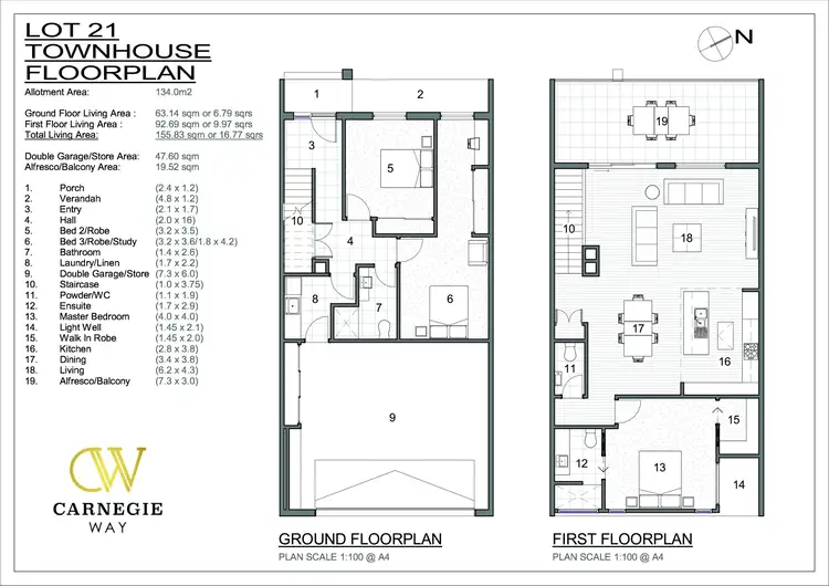 Floorplan of Homely townhouse listing, 3 Carnegie Way, Bendigo VIC 3550