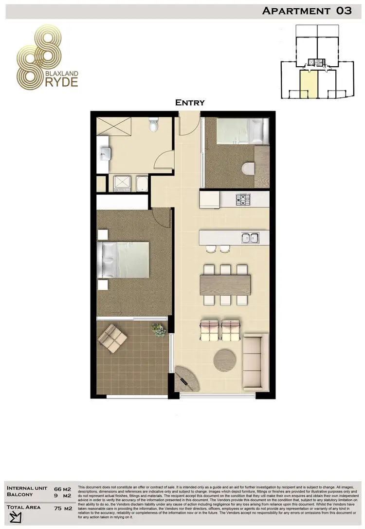 Floorplan of Homely apartment listing, 103/88 Blaxland Road, Ryde NSW 2112