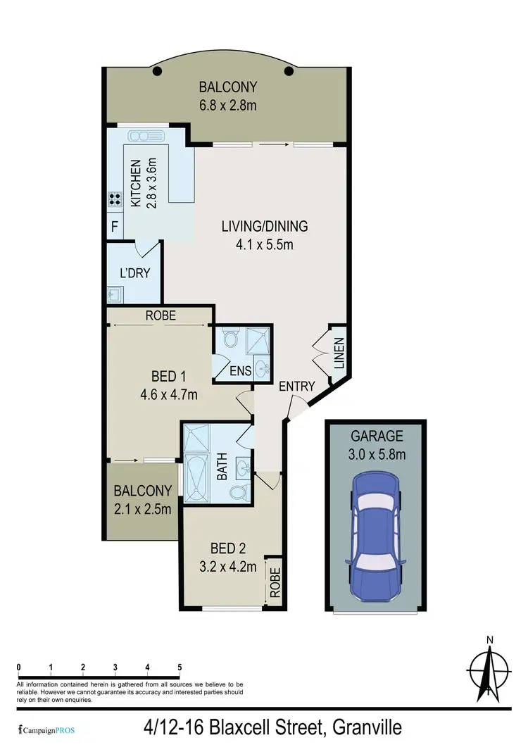 Floorplan of Homely unit listing, 4/12-16 Blaxcell Street, Granville NSW 2142