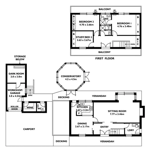 Floorplan of Homely house listing, 13 Adnunda Place, Beaumont SA 5066