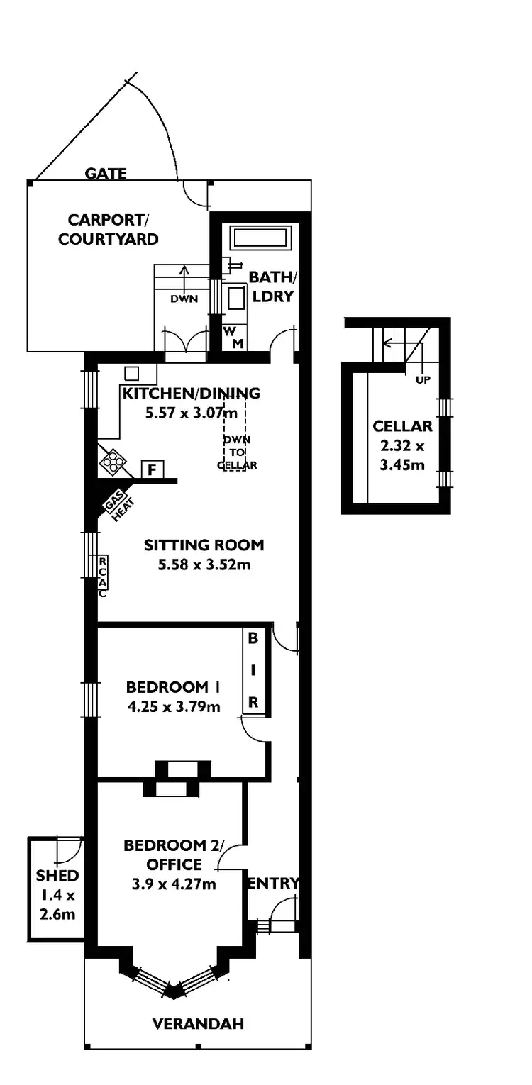Floorplan of Homely house listing, 51 North Terrace, Hackney SA 5069