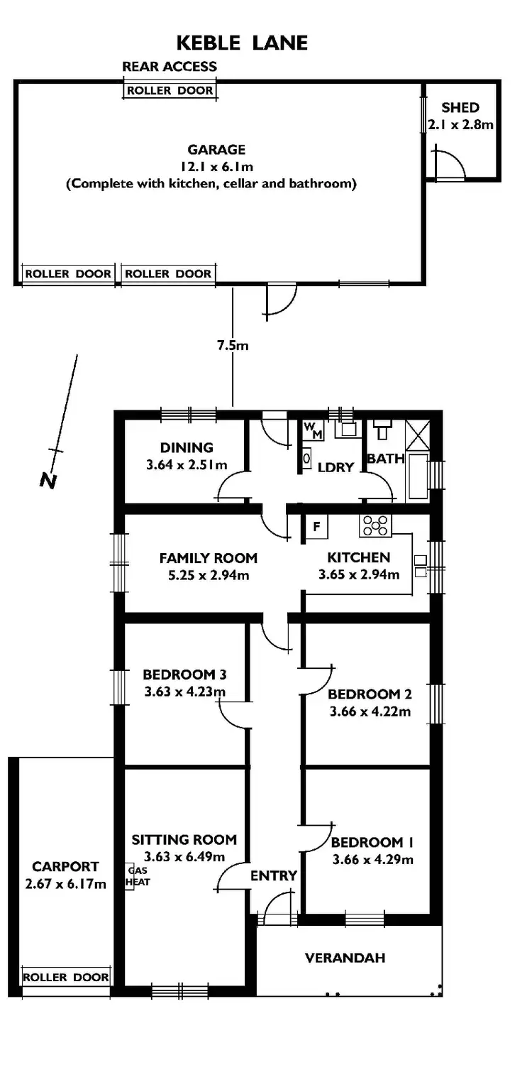 Floorplan of Homely house listing, 3 Botanic Street, Hackney SA 5069