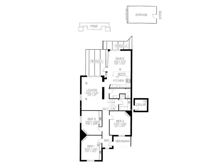 Floorplan of Homely house listing, 48A Rose Street, Mile End SA 5031