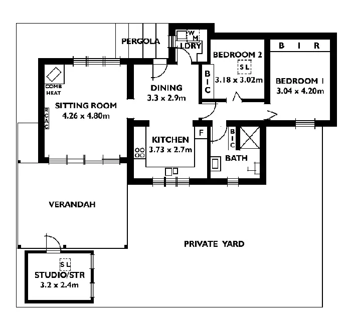 Floorplan of Homely unit listing, 3/7 Liston Street, Parkside SA 5063