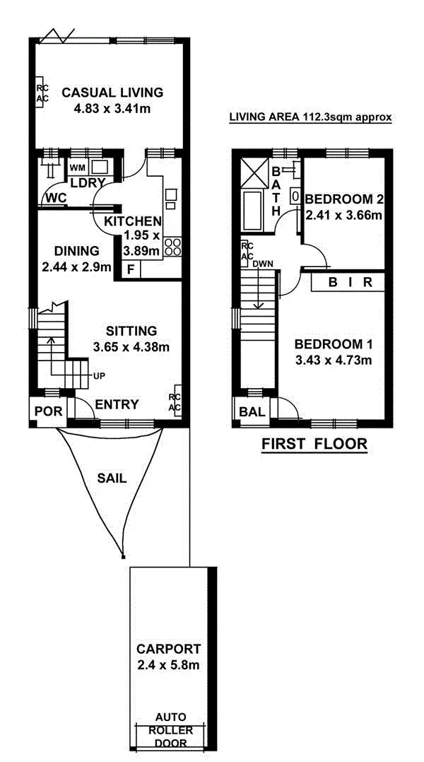 Floorplan of Homely unit listing, 8/42-44 Bower Street, Woodville SA 5011