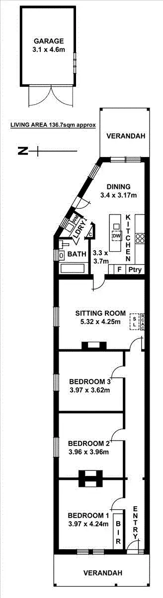 Floorplan of Homely house listing, 11 Leah Street, Forestville SA 5035