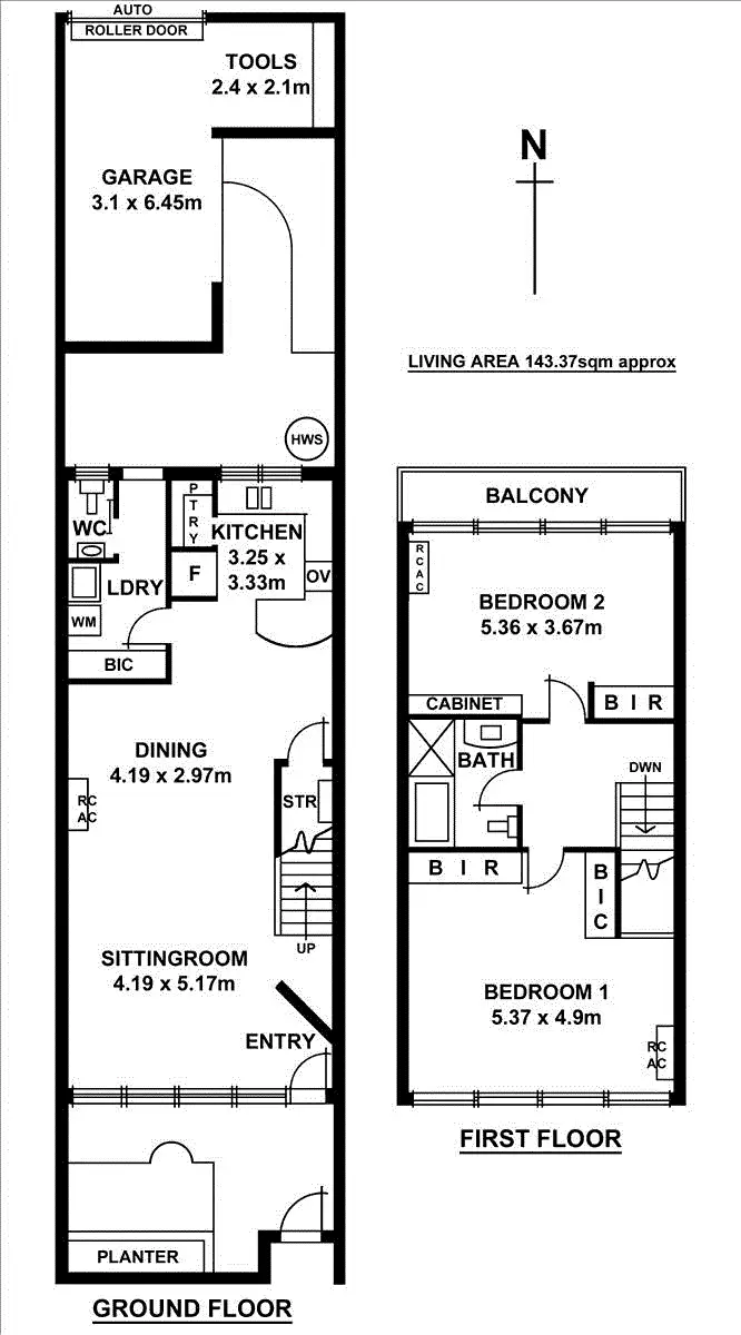 Floorplan of Homely townhouse listing, 297 South Terrace, Adelaide SA 5000